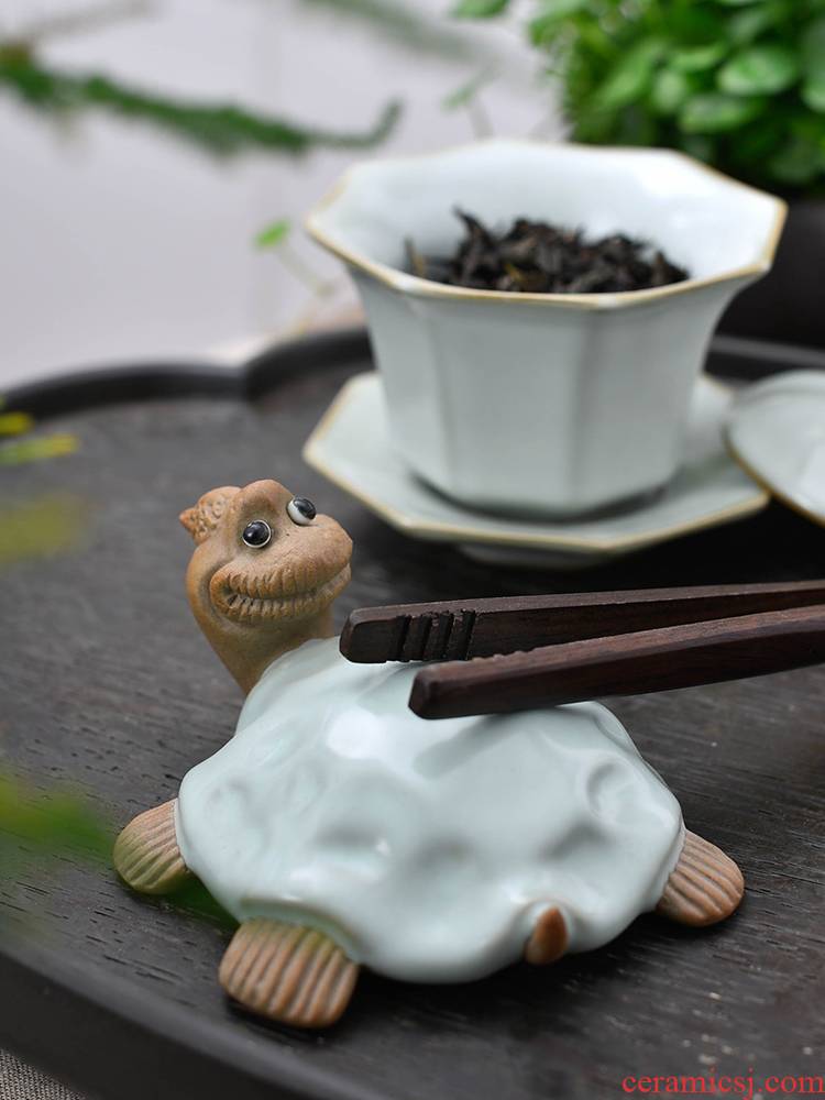 Your up tea pet furnishing articles of kung fu tea accessories ceramics play purple sand tea tea xuan turtle beautiful home