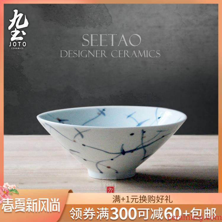 About Nine soil ceramic hand - made porcelain youligong rainbow such to use simple but elegant Japanese creative manual coloured drawing or pattern tableware ceramics from feeder