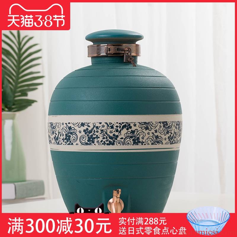 Jingdezhen ceramic wine jar home 20/50/100 jins special seal with tap water expressions using mercifully wine jars