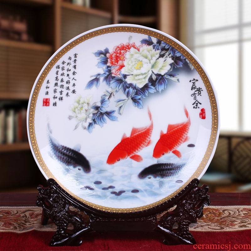 Jingdezhen ceramics well - off hang dish decorated sat dish sitting room of I and contracted style home furnishing articles