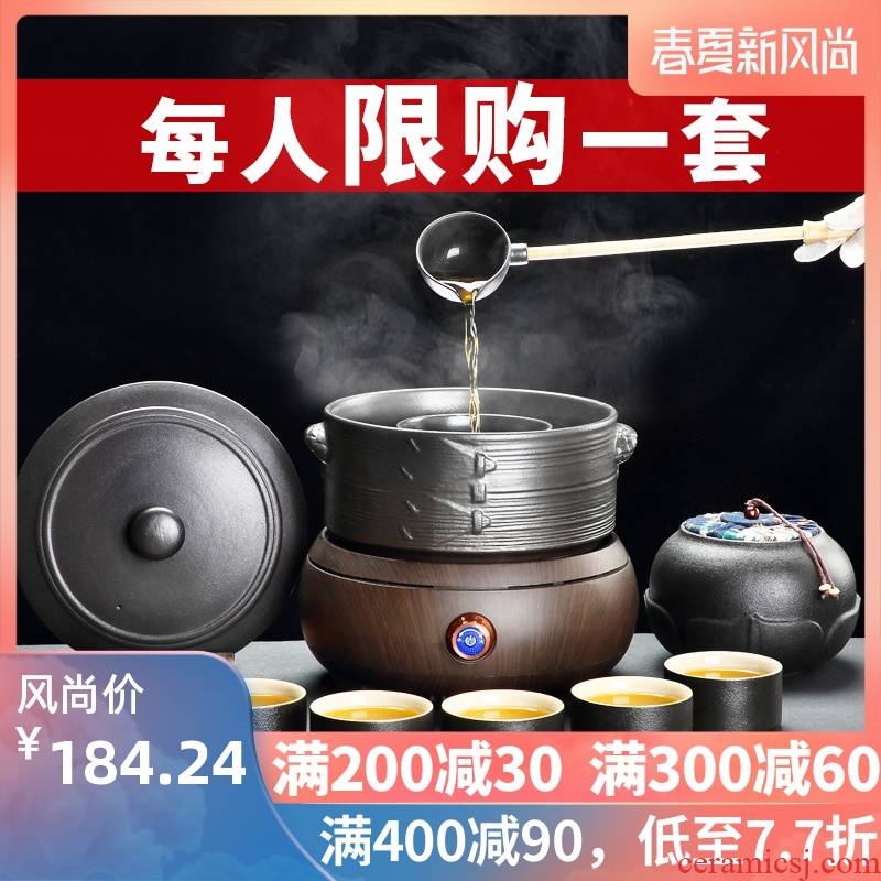 Automatic electric boiling tea ware ceramic teapot TaoLu boiled tea stove household steam pu 'er tea tea, tea sets
