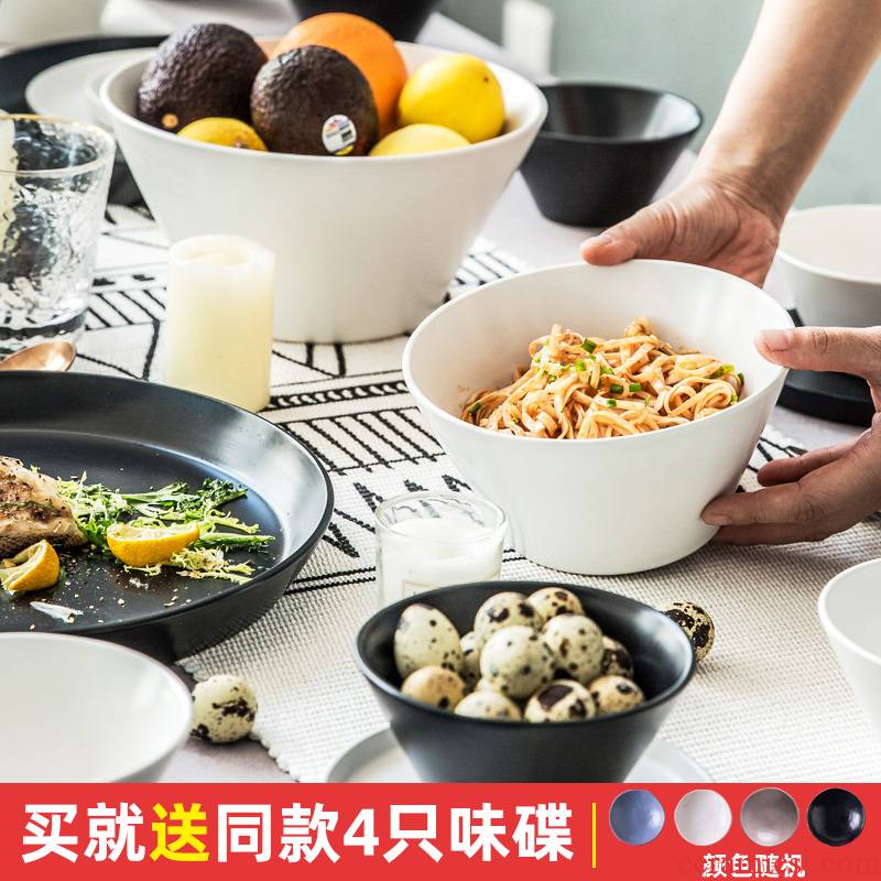 Northern wind tableware ceramics tableware dishes suit household contracted to use plate combination suit ins express the idea