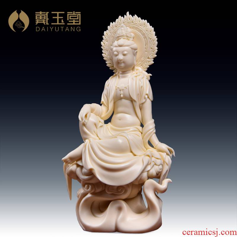Yutang dai Lin Jiansheng master for dehua porcelain ceramic Buddha furnishing articles xiangyun screen goddess of mercy corps/D03-108