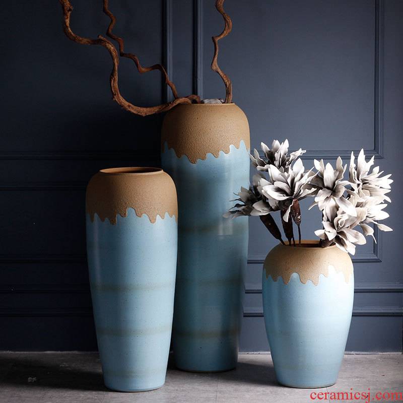 Jingdezhen sitting room of large vases, contracted and I American European ceramic decorative furnishing articles courtyard garden flowerpot