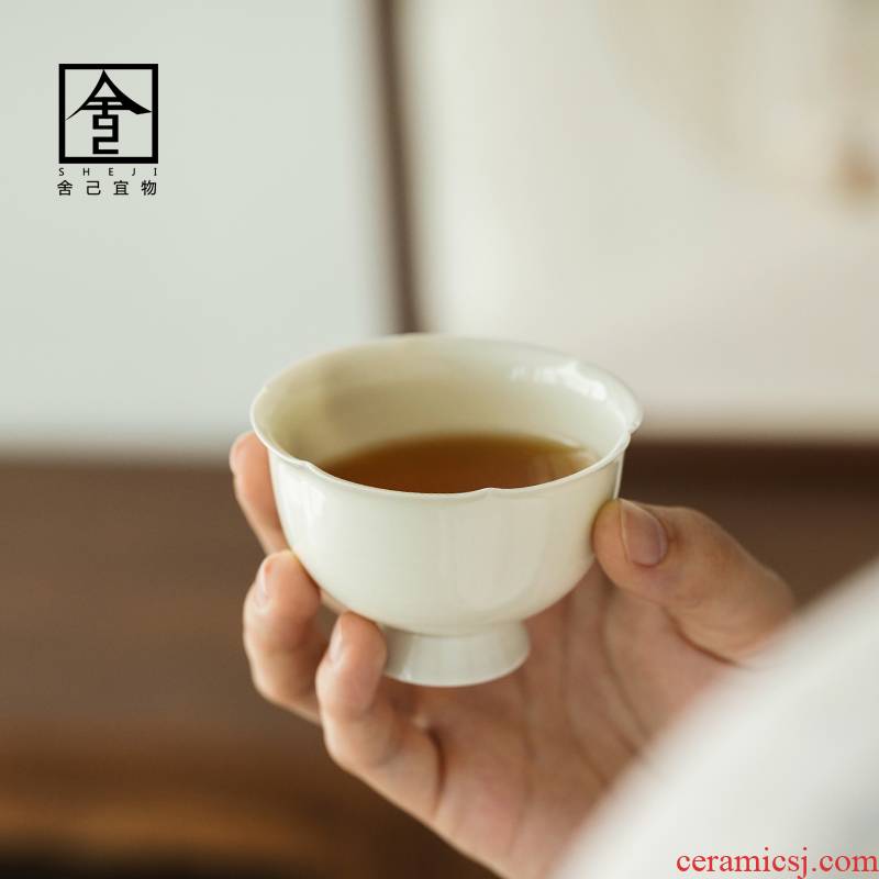 Milk Huang Chun manual master cup sample tea cup single cup cup jingdezhen personal kung fu kunfu tea ceramic cups