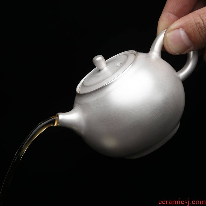 Japanese ceramic teapot silver sterling silver 99 kung fu tea set pure manual coppering. As silver tea sets single pot home little teapot