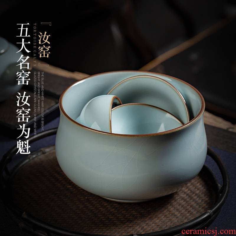 Jingdezhen ceramics by hand to open the slice your up tea wash in hot dry tea table cylinder washing water jar kung fu tea accessories