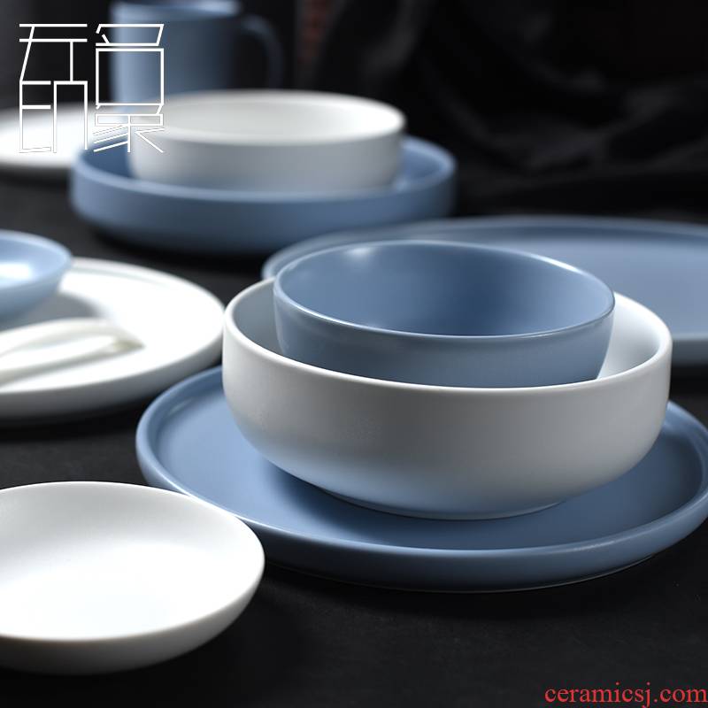 Unknown impression household jobs microwave ceramic tableware portfolio dishes Nordic large soup bowl bowl bowl