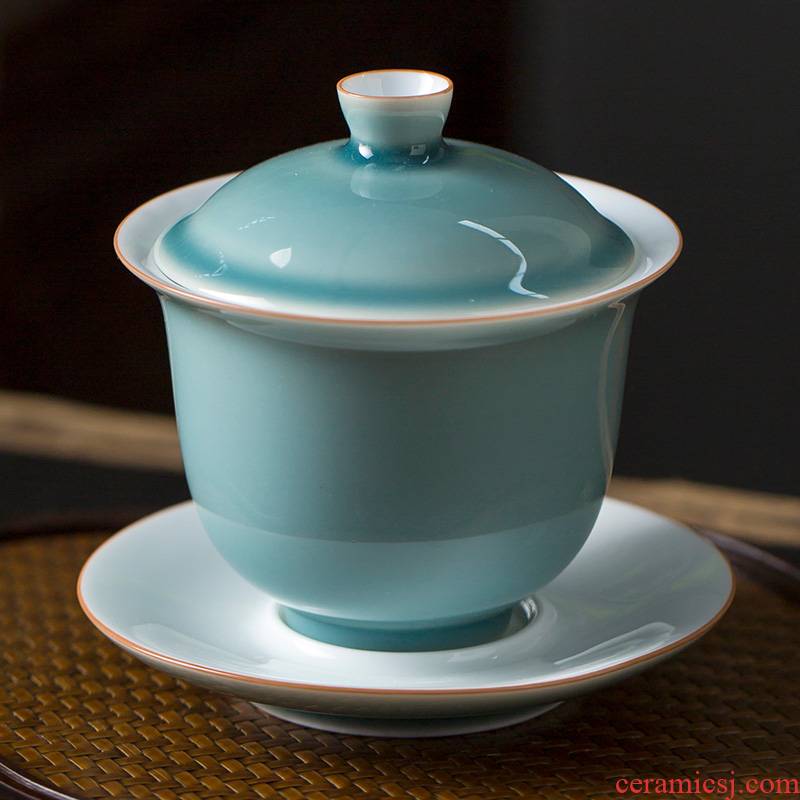 Its Japanese JingLan day only three tureen ceramic dishes combine kung fu tea tea tea soup bowl