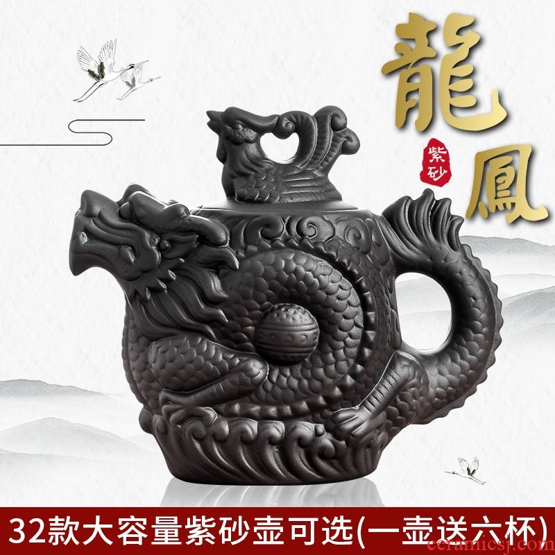 Yixing clay zhu high - capacity scented tea kettle large it suit kung fu tea checking ceramic teapot