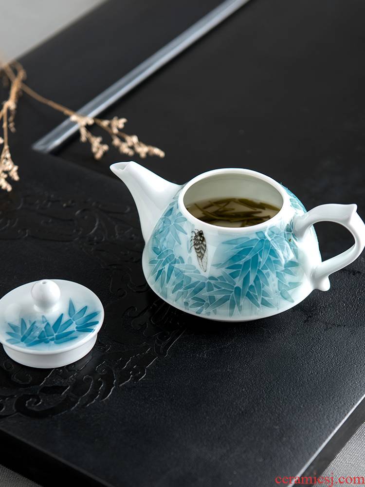 China red porcelain up content kung fu little teapot liling glaze color hand - made porcelain ceramics under zen tea sets