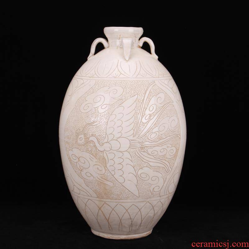Jingdezhen imitation song dynasty style typeface magnetic state up took four xi company hotel Chinese style household contracted soft decoration vase furnishing articles