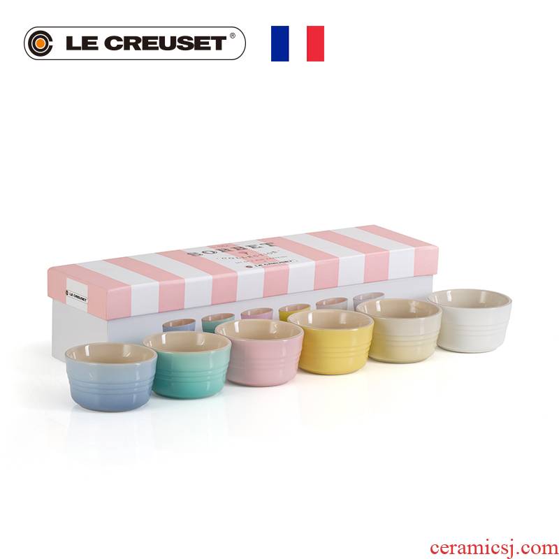 France 's LE CREUSET cool color stoneware Sorbet marca dragon series mini bake tank 6 woolly multicolor baking