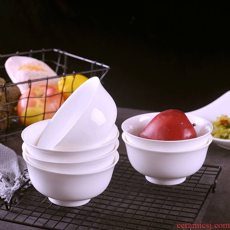Mercifully rainbow such use ipads bowls of rice bowl rainbow such to use pure white tableware jingdezhen ceramic contracted household bowls bowl bowl