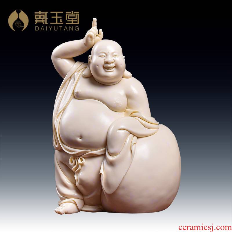 Yutang dai boutique works dehua porcelain carving jade huang maitreya Lin Jiansheng masters/D03-168 e
