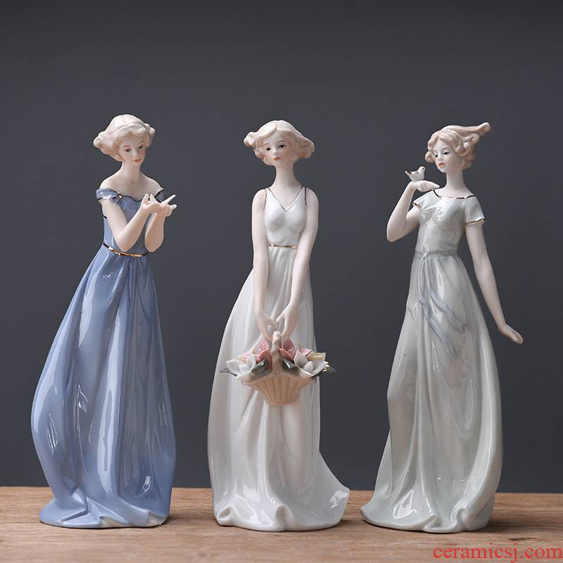 European ceramic figures furnishing articles household act the role ofing is tasted the wine TV ark, sitting room adornment creative new wedding wedding gift