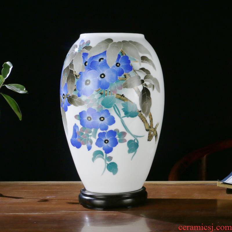Porcelain good remit under the glaze color vase desk mesa of the sitting room porch ark, home furnishing articles liling Porcelain