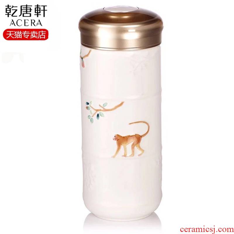 Dry Tang Xuan live monkey cup coloured drawing or pattern to take cup with cover ceramic water cup on the friend a gift