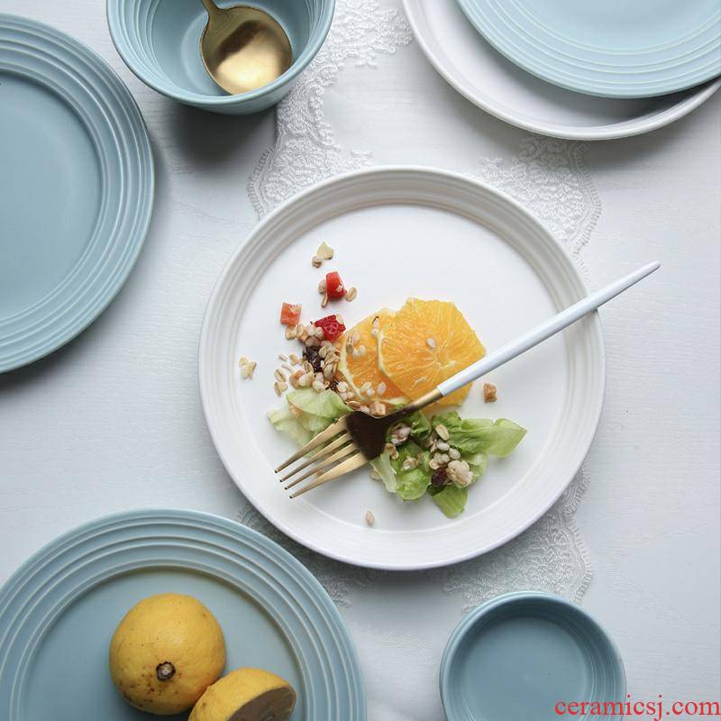 Huang Long Xuan ins Nordic style dishes suit household utensils jingdezhen ceramic bowl plate combination web celebrity