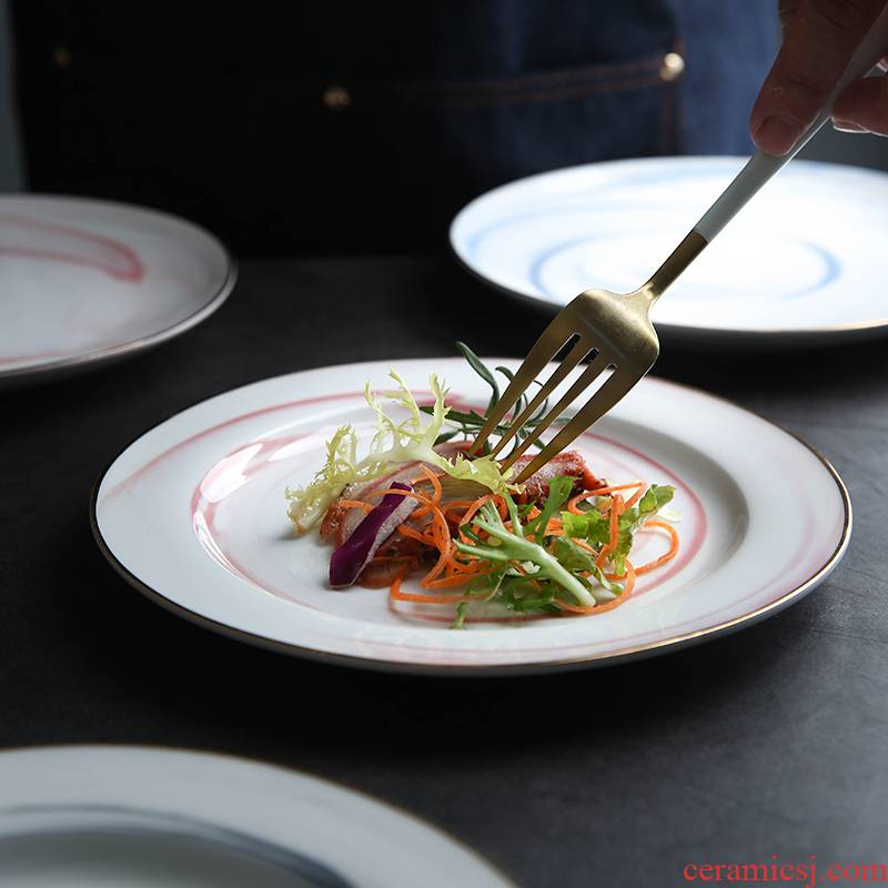 Nordic secret dish beefsteak plate up phnom penh marble ceramic creative household utensils web celebrity salad plates