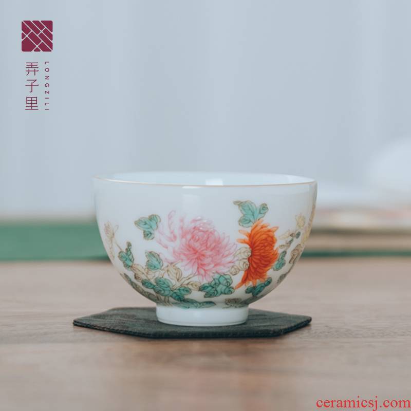 Made in jingdezhen large master single CPU hand kung fu tea tea liquor cup ceramic cup bowl