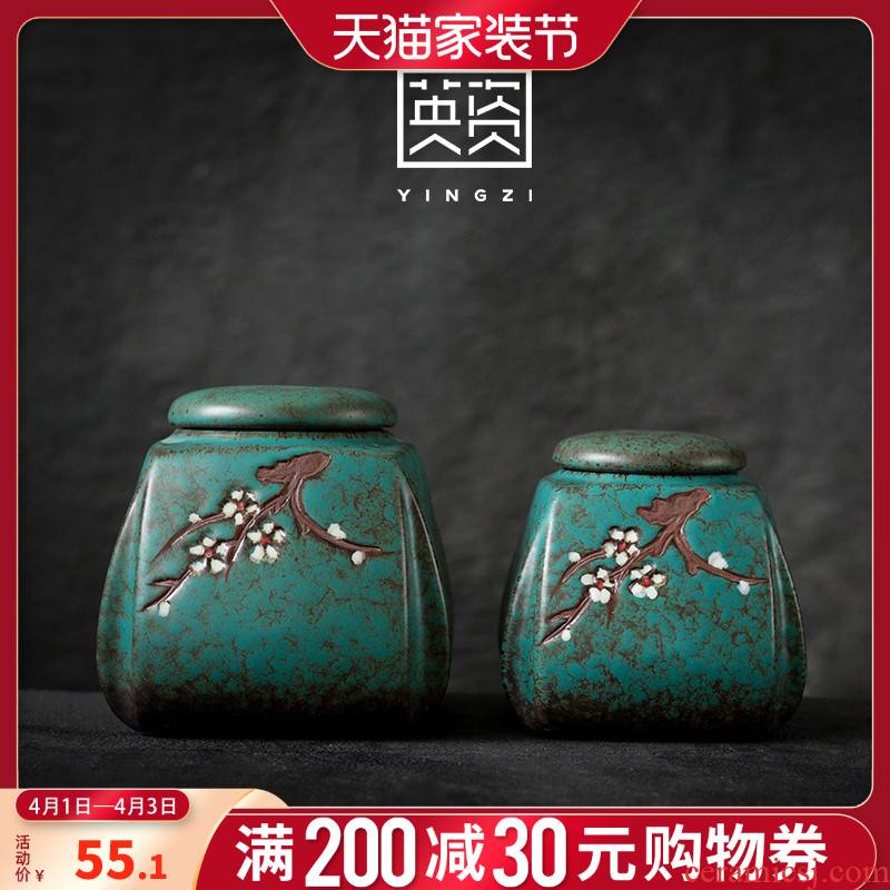 British ceramic tea pot pottery move household retro kung fu tea set mini seal pot tea storage tanks