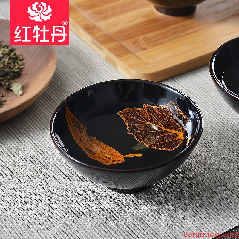 Red peony process really Ye Jian light ceramic cups cups sample tea cup single master cup kunfu tea cup