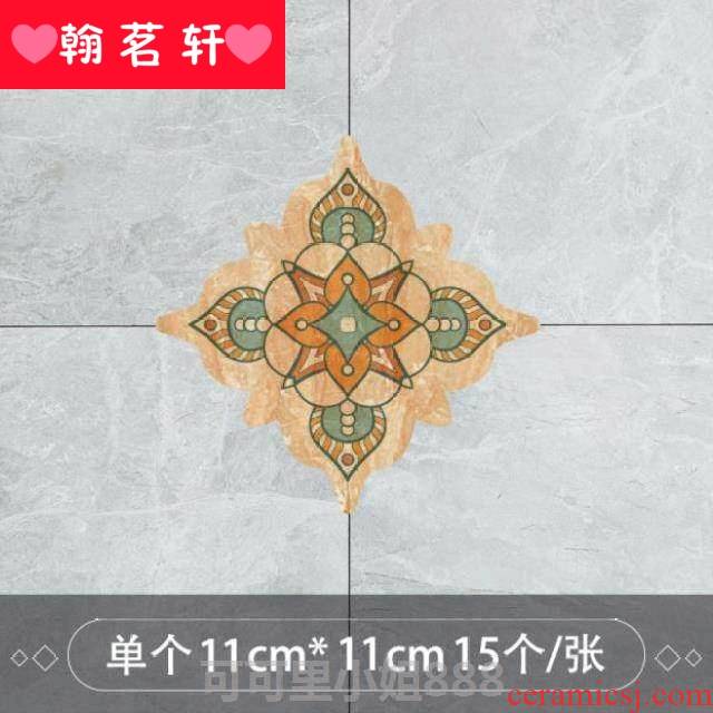 Night Ming to stick the ground noctilucent floor tile ceramic tile diagonal Angle of flowers, the seam floor waterproof wear - resistant luminous stickers