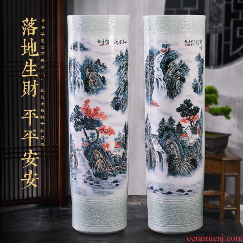Jingdezhen ceramic hand - made family hotel company for the opening of large vase is placed in the mountains party custom gifts