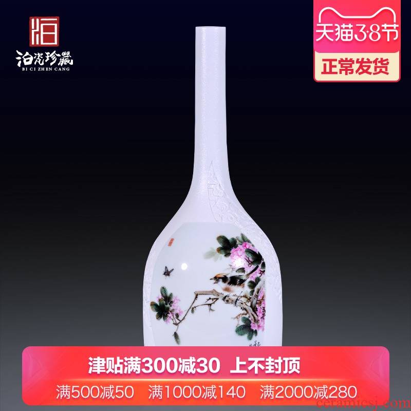 Jingdezhen ceramic all hand - made painting of flowers and flower arrangement of large vases, rich ancient frame of Chinese style household adornment collection furnishing articles