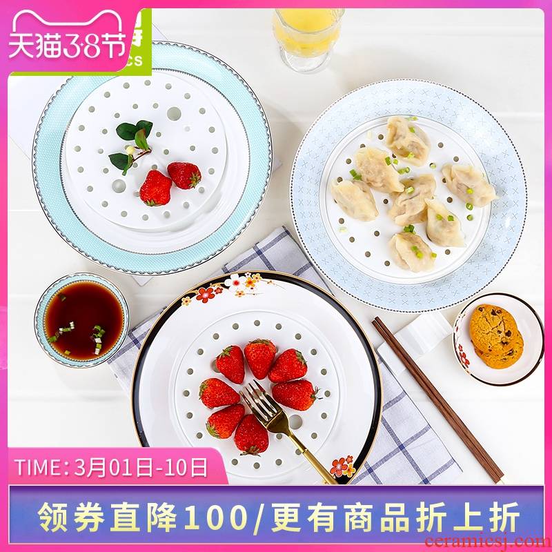 Think hk double disc ipads China dumplings plate have dumplings drop drop dish to eat dumplings accused of fruit bowl