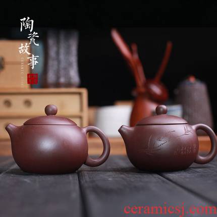 Yixing ceramic story it xi shi pot stone hand by hand for ladle pot pot teapot kung fu tea set
