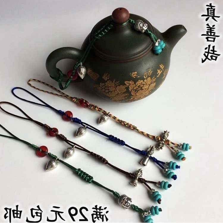 It rope rope pure manual has the lid off the switch accessories kung fu tea kettle high - grade tie line