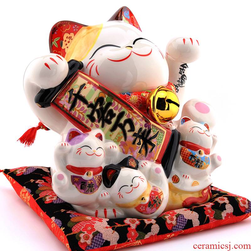 Stone workshop qian ke wan to lucky cat furnishing articles 10 inches large jar ceramic piggy bank opening to get I