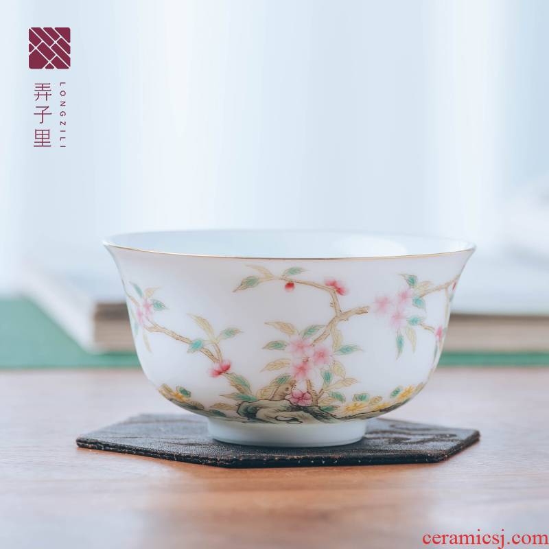 Master cup single CPU high - end jingdezhen in child pay big if he had not violet arenaceous hand - made ShaTang cup host a cup of tea