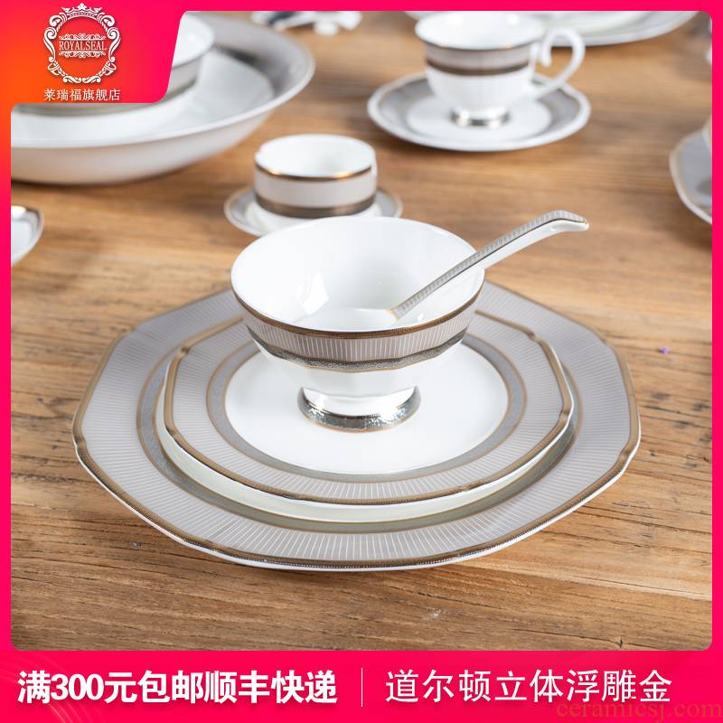 Nordic ipads bowls disc suit western - style food tableware jingdezhen light key-2 luxury European - style originality high - end use plates home web celebrity