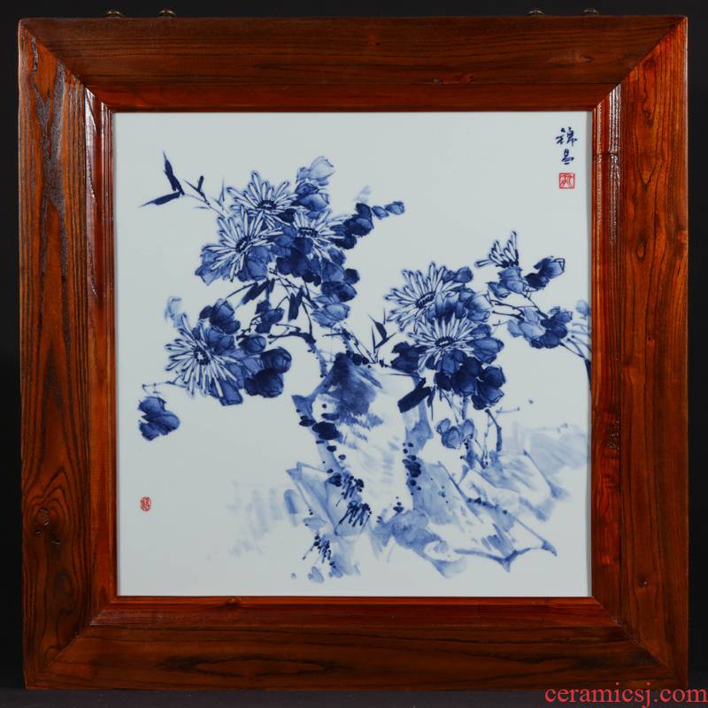 Offered home - cooked YuJinChang hand - made in blue and white porcelain plate painting jingdezhen porcelain decoration craft ceramic furnishing articles widgets