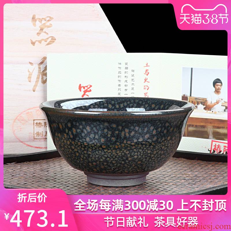 Famous building light master kung fu tea cup Japanese ceramics cup large master cup personal cup custom gift box