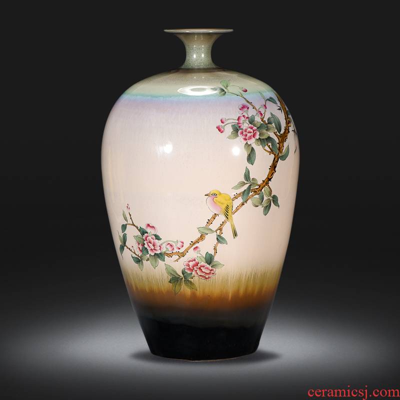 Famous master of jingdezhen ceramics hand - made vases handicraft furnishing articles TV cabinet office decoration