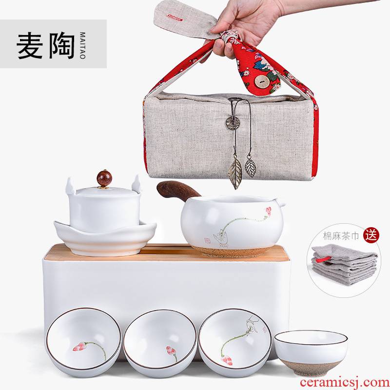 MaiTao crack of a pot of 24:27 and CPU automatically with tea of lazy portable travel kung fu tea set tea tray
