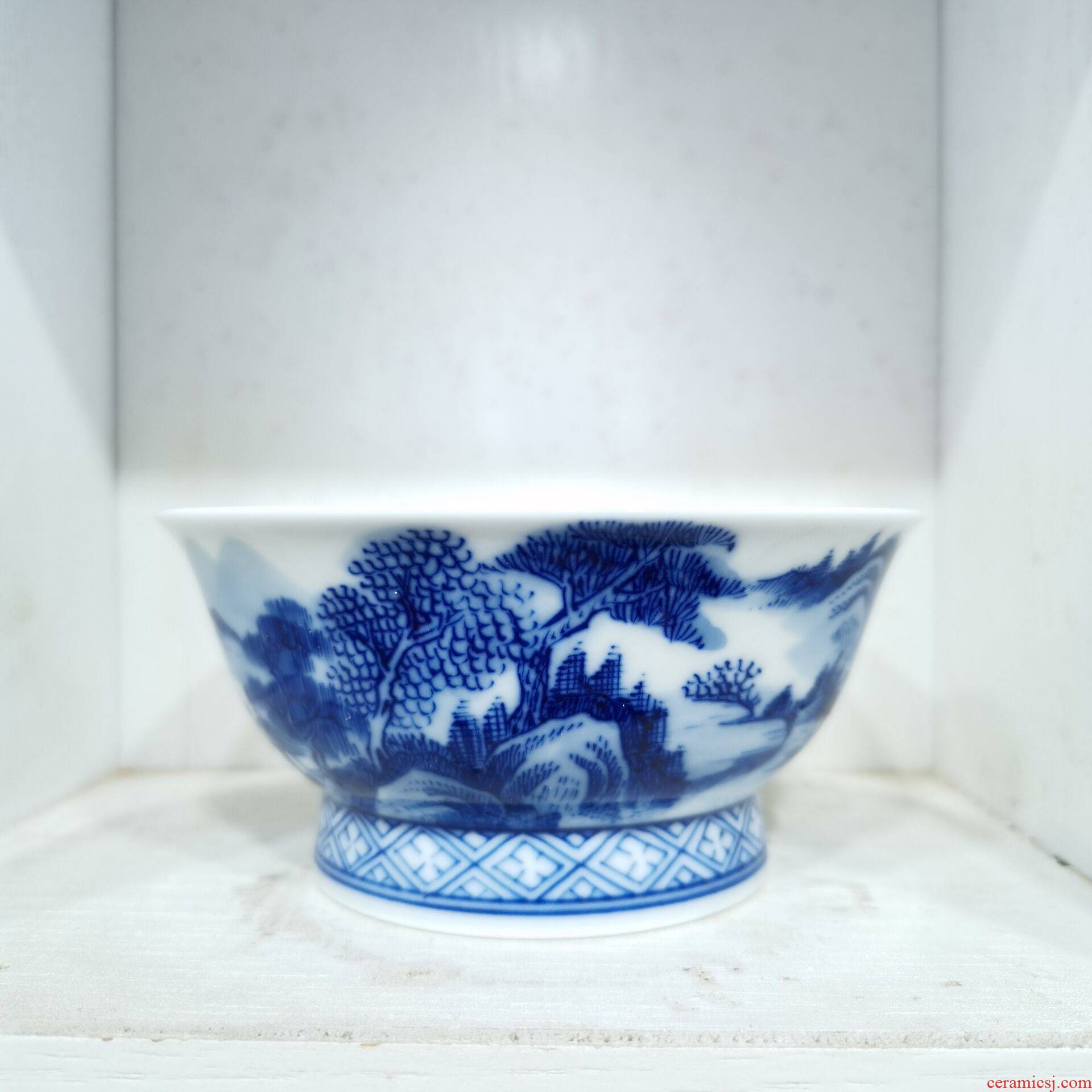 Jingdezhen porcelain cup manual hand - made single master CPU high - grade sample tea cup Jiang Shanru show