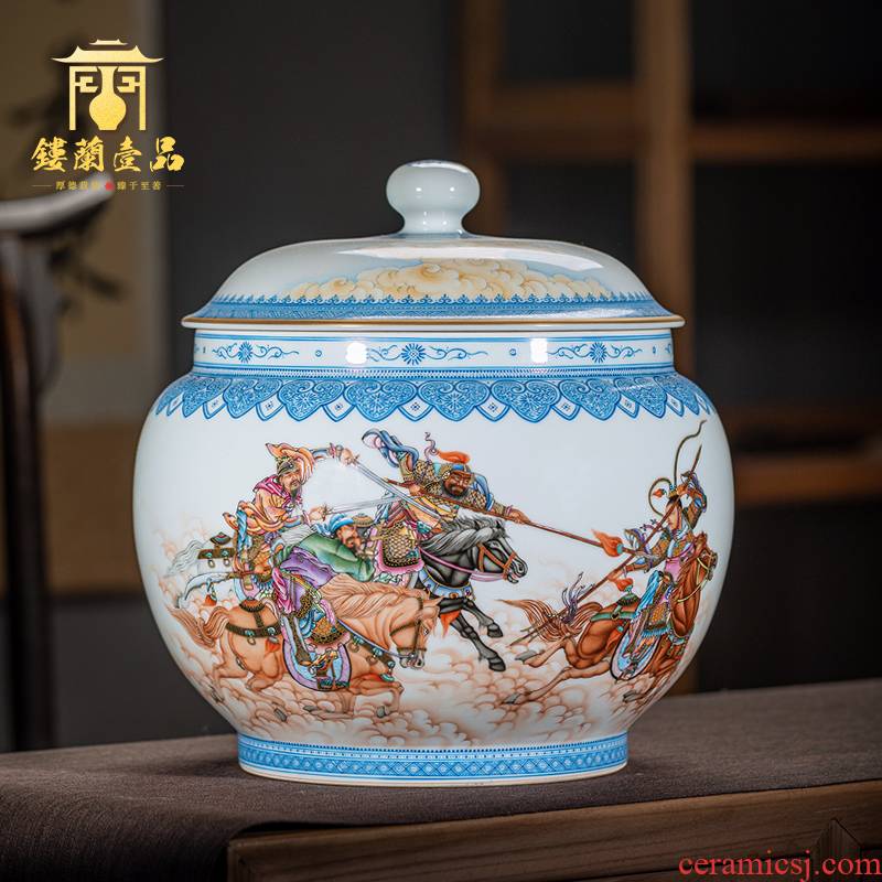 Jingdezhen ceramics hand - made all three British lyu3 bu4 cover tea pot Chinese style household adornment handicraft furnishing articles