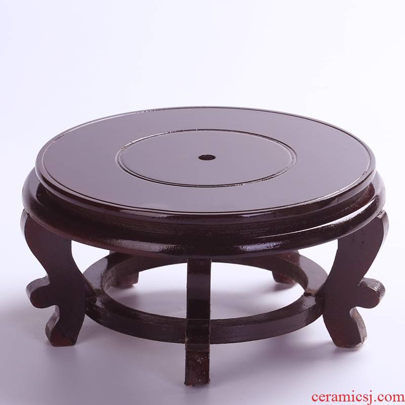 High base tank base decorative accessories High ground mat brackets tap disc wooden antique