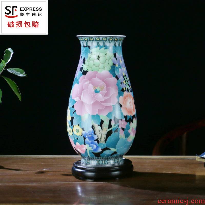 Porcelain good remit full vase under the glaze color living room desk wine cabinet mesa place business gifts liling Porcelain