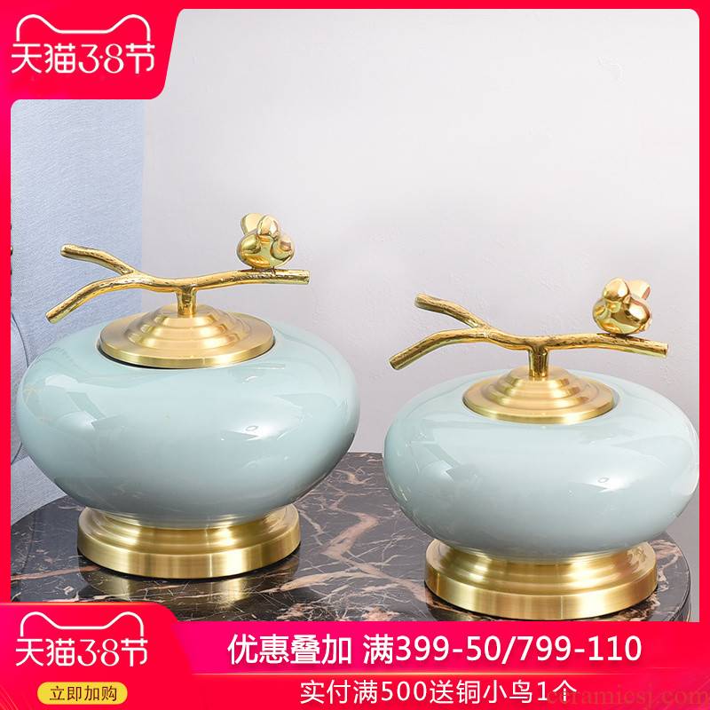New Chinese style ceramic decoration light key-2 luxury furnishing articles sitting room book the reservation creative household act the role ofing is tasted the vase