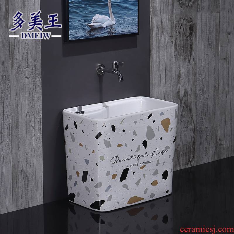 What king of ceramic household mop pool large balcony toilet to wash the mop pool basin tank floor mop pool