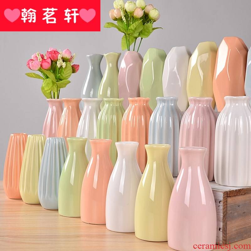 Acrylic plastic imitation ceramic vase hydroponic sitting room resin tray package mail flower arranging plastic vase with water
