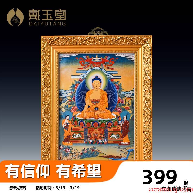 Yutang dai hang act the role ofing supplies buddhist temple consecrate Buddha/ceramic figure of Buddha shakyamuni Buddha D99 porcelain plate painting - 50 a