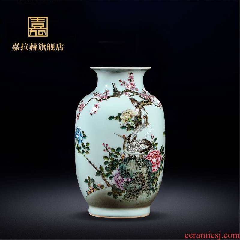 Jia lage jingdezhen manual archaize ceramic famille rose porcelain flower vase home sitting room porch decoration furnishing articles