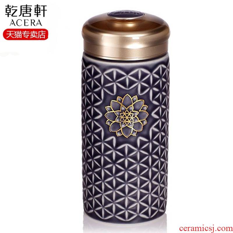 Do Tang Xuan porcelain cup the flower of life 300 ml hand paint double with ceramic cup gift boxes